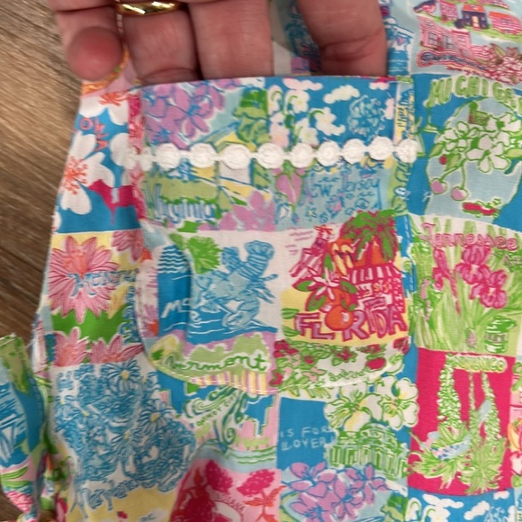 Lilly Pulitzer States Shift Dress Sleeveless,front pockets,zip up back,side bows - Picture 5 of 13